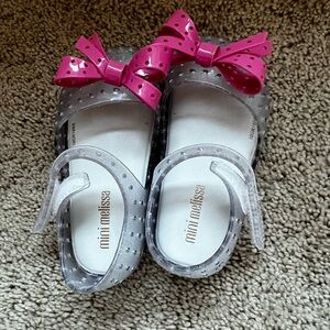 Mini Melissa shoes gently used. Size 7T